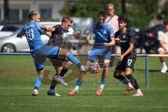 Kreisliga - Saison 2026/27 - SV Hundszell - SV Menning - Manuel Wittmann blau Hundszell - Florian Reszler schwarz Menning  - Foto: Meyer Jürgen