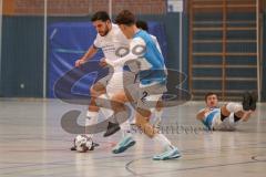 Hallenturnier MTV Ingolstadt - Saison 2025/26 - MTV Ingolstadt - Reichertshofen - Levin Egredzija blau MTV - Efe Bulut weiss Reichertshofen - Foto: Meyer Jürgen