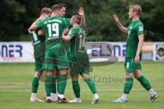 Landesliga - Saison 2024/25 - SV Manching - FSV Pfaffenhofen - Der 2:1 Führungstreffer durch Cedric Sengl (Nr.16 - SV Manching) - jubel  - Foto: Meyer Jürgen