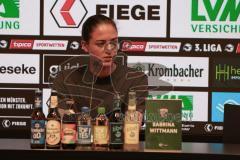 3. Liga - Saison 2026/27 - SC Preussen Münster - FC Ingolstadt 04 - Cheftrainerin Sabrina Wittmann (FCI) bei der Pressekonferenz nach dem Spiel - XXXXX - Foto: Meyer Jürgen