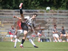 *Bayernliga Nord - Saison 2026/27 - FC Ingolstadt 04 II - FSV Stadeln - Ioannis Petkos (Nr.18 - FCI II) - Leon Liefert rot Stadeln - Foto: Meyer Jürgen