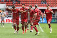 3. Liga; FC Ingolstadt 04 - SSV Jahn Regensburg; Tor Jubel Treffer 1:0 Max Besuschkow (17, FCI) Lukas Fröde (34, FCI) Frederik Christensen (11, FCI) Linus Rosenlöcher (19, FCI) Frederik Christensen (11, FCI) Jonas Scholz (15, FCI)