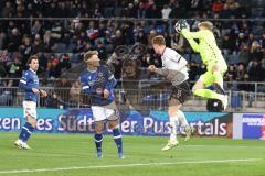 3. Liga; Arminia Bielefeld - FC Ingolstadt 04; Torchance verpasst Sebastian Grönning (11, FCI) Torwart Kersken Jonas (1 AB) Schneider Leon (23 AB)