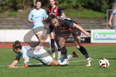 2. Bundesliga Frauen - Saison 2024/25 - FC Ingolstadt 04 Frauen - SG 99 Andernach - Stefanie Reischmann (Nr.24 - FCI Frauen) - Wäschenbach Leonie blau Andernach - Foto: Meyer Jürgen