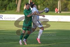 Landesliga - Saison 2024/25 - SV Manching - SV Cosmos Aystetten - Ralf Schröder (Nr.21 - SV Manching) - Marcel Burda weiss Aystetten - Foto: Meyer Jürgen