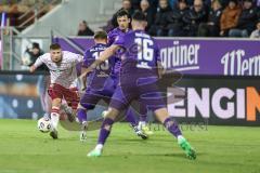3. Liga; Erzgebirge Aue - FC Ingolstadt 04; Gustav Christensen (24, FCI) Günther-Schmidt Julian (10 Aue) Malone Ryan (16 Aue)