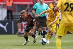 3.Liga - Saison 2023/2024 - FC Ingolstadt 04 -  1. FC Saarbrücken - Benjamin Kanuric (Nr.8 - FCI) - Foto: Meyer Jürgen