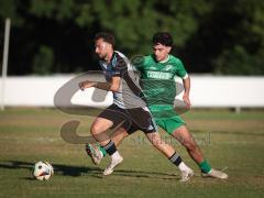 Freundschaftsspiel - Saison 2026/27 - TSV Ober/.Unterhaunstadt - FC Gerolfing  - Giulio Conti (Nr.5 - FC Gerolfing) - Nikola Kamenjasevic grau Ober./Unterh.stadt  - Foto: Meyer Jürgen