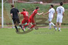 Kreisliga - Saison 2025/26- SV Zuchering - FC Mindelstetten - Der 1:1 Ausgleichstreffer durch Nico Ziegler rot Zuchering  - Fabian Sangl TW Mindelstetten - jubel -  - Foto: Meyer Jürgen