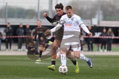 3. Liga - Testspiel - Saison 2025/26 - FC Ingolstadt 04 - SSV 1846 Ulm - Ognjen Drakulic (Nr.30 - FCI) - Niko Vukancic (Nr.3 - SSV Ulm) - Foto: Meyer Jürgen