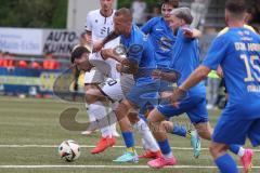 Toto - Pokal - Saison 2024/25 - DJK Hein - FC Ingolstadt 04 -  - Ognjen Drakulic (Nr.30 - FCI) - Matthias Fries (Nr.7 - DJK Hain) - Foto: Meyer Jürgen