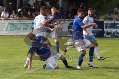 Kreisklasse - Saison 2024/25- TSV Großmehring - SV Oberstimm - Nico Zirngibl weiss Oberstimm - Michael Kaps blau Großmehring - Foto: Meyer Jürgen