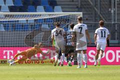 3. Liga; 1. FC Saarbrücken - FC Ingolstadt 04 - Torwart Marius Funk (1, FCI) hält Elfmeter Lukas Fröde (34, FCI) Naifi Amine (25 FCS) Dennis Borkowski (7, FCI) Sebastian Grönning (11, FCI)