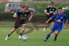 Bezirksliga - Saison 2025/26- TSV Gaimersheim - ASV Dachau - Dennis Hüttinger (Nr.7 - TSV Gaimersheim) - Leonardo Di Pasquale blau Dachau - Foto: Meyer Jürgen