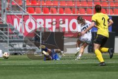 2. Bundesliga Frauen - Saison 2024/25 - FC Ingolstadt 04 Frauen - SV Weinberg -  Der 1:0 Führungstreffer durch - Pija Reininger (Nr.21 - FCI Frauen) jubel - Popp Johanna Torwart Weinberg - XXXXX - Foto: Meyer Jürgen
