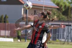 2. Bundesliga Frauen - Saison 2025/26 - FC Ingolstadt 04 Frauen - Borussia Mönchengladbach - Emma Kusch (Nr.9 - FC Ingolstadt Frauen I) - Zielinski Yvonne weiss M`Gladbach  - Foto: Meyer Jürgen