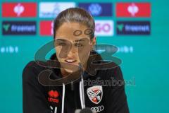 DFB-Pokal; FC Ingolstadt 04 - 1. FC Kaiserslautern; Pressekonferenz Interview Cheftrainerin Sabrina Wittmann (FCI)