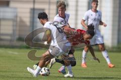 A-Junioren - DFB Pokal  - Saison 2024/25 - A-Junioren - FC Ingolstadt 04 - Hannover 96 - Özden Mustafa #6 FCI - Kordi Anes rot Hannover - Michelbach Kilian weiss FCI - Foto: Meyer Jürgen