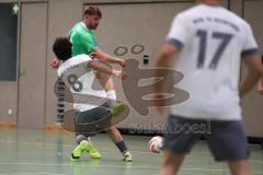 Hallenturnier Ingolstadt Nord - Saison 2024/25 - MBB SG MAnching - FC Fatih Ingolstadt  - Mustafa Kalidirim weisss Manching - Sebastian Rutkowski grün Fatih  - Foto: Meyer Jürgen