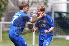 Kreisklasse - Saison 2025/26- TSV Großmehring - ST Scheyern - Der 1:1 Ausgleichstreffer durch Benedikt Huber blau Großmehring - jubel -  - XXXXX - Foto: Meyer Jürgen