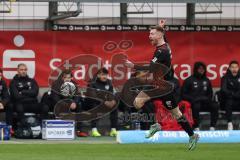 3. Liga; TSV 1860 München - FC Ingolstadt 04; Jannik Mause (7, FCI) beschwert sich