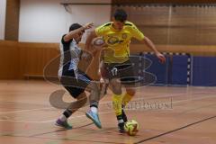 Hallenturnier Gaimersheim - Saison 2025/26 - TSV Ober-u. Unterhaunstadt - FC Hitzhofen - Michael Kraft gelb Hitzhofen - Angelo Boharu grau Oberhaunstadt - Foto: Meyer Jürgen