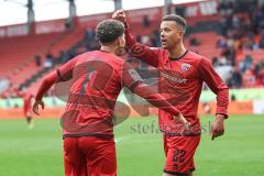 3. Liga; FC Ingolstadt 04 - TSV Havelse; Tor Jubel Treffer 3:1 Marcel Costly (22, FCI) Yann Sturm (7, FCI)