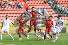 3. Liga; FC Ingolstadt 04 - 1. FC Schweinfurt 05; Kopfball Jonas Scholz (15, FCI) Krätschmer Pius (23 S05) Marcel Costly (22, FCI) Fredrik Carlsen (8, FCI) Meißner Thomas (8 S05)