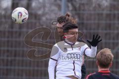 Freundschaftsspiel - Saison 2025/26 - FC Ingolstadt  II - ASV Neumarkt - Edis Bakic weiss FCI - Alexander Braun schwarz Neumarkt  - Foto: Meyer Jürgen