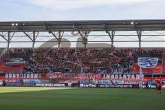 3. Liga; FC Ingolstadt 04 - Viktoria Köln; Fan Fankurve Banner Fahnen Spruchband