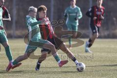 *** A-Junioren Bundesliga  - Saison 2025/26 - FC Ingolstadt 04 - SpVgg Greuther Fürth - Distl Manuel schwarz FCI - Lober Jannik grün Fürth  - Foto: Meyer Jürgen