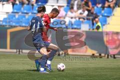 3. Liga - Saison 2025/26 - TSG Hoffenheim II - FC Ingolstadt 04  - Marcel Costly (Nr.22 - FCI) - Lars Strobl (Nr.4 - TSG Hoffenheim II) - Foto: Meyer Jürgen