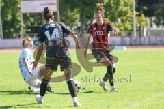 2. Bundesliga Frauen - Saison 2024/25 - FC Ingolstadt 04 Frauen - SG 99 Andernach - Engeld Karla blau Andernach - Nadja Burkhard (Nr.7 - FCI Frauen) - Foto: Meyer Jürgen