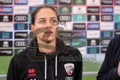 3. Liga; FC Ingolstadt 04 - FC Hansa Rostock; Sieg Jubel Freude 2:1, erleichtert Cheftrainerin Sabrina Wittmann (FCI) beim Interview