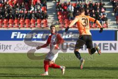 2024_1_20 - 3. Liga - Saison 2023/24 - HallescherFC - FC Ingolstadt 04 -  - Julian Kügel (Nr.31 - FC Ingolstadt 04)  - Nico Hug (Nr.22 - HallescherFC ) - Foto: Meyer Jürgen