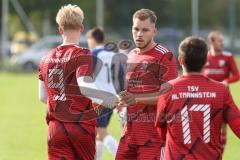 Kreisliga- Saison 2024/25- TSV Etting - TSV Altmannstein- Thomas Riegelsberger rot Altmannstein mit dem 0:1 Führungstreffer  - jubel - Foto: Meyer Jürgen