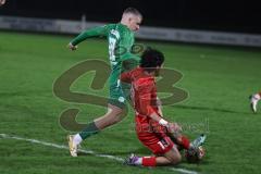 Landesliga - Saison 2024/25 - SV Manching - TSV Dachau - Sebastian Graßl (Nr.10 - SV Manching) - Sanawar Mhammed rot Dachau - Foto: Meyer Jürgen