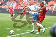 3. Liga; FC Ingolstadt 04 - FC Hansa Rostock; Zweikampf Kampf um den Ball Fatkic Kenan (4 HR) Mattis Hoppe (2, FCI)