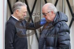 3. Liga - Saison 2025/26 - FC Ingolstadt 04 - Energie Cottbus - Geschäftsführer Dietmar Beiersdorfer (FCI) - Vorsitzender des Vorstandes Peter  Jackwerth (FCI) - Foto: Meyer Jürgen