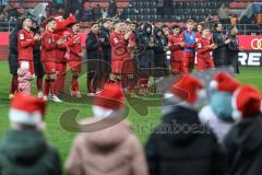 3. Liga; FC Ingolstadt 04 - TSV 1860 München; Spieler bedanken sich bei den Fans Weihnachten 2025