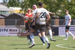 Kreisklasse - Saison 2024/25- TSV Gaimersheim II - TSV Etting  - Moritz Heckl weiss Gaimrsheim - Sascha Depner
 blau Etting - Foto: Meyer Jürgen