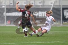 DFB Pokal - Frauen - Saison 2025/26 - FC Ingolstadt 04 Frauen - 1. FC Nürnberg - Jenny Beyer (Nr.8 - FC Ingolstadt Frauen I)- Miller Laura rot Nürnberg - Foto: Meyer Jürgen