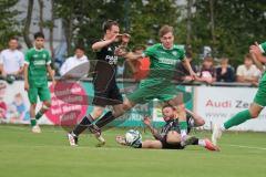 Bezirksliga - Saison 2025/26 - FC Gerolfing - TSV Gaimersheim - Timo Kraus (Nr.21 - FC Gerolfing) - Thomas Schreiner (Nr.10 - TSV Gaimersheim) - Foto: Meyer Jürgen