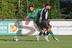 Bezirksliga - Saison 2025/26 - FC Gerolfing - TSV Ober./Unterh.stadt - Christian Träsch grün Gerolfing  - Dogan Tiryaki (Nr.6 - TSV Ober-/Unterh.stadt) - Foto: Meyer Jürgen