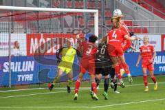 DFB - Pokal - Frauen - Saison 2022/2023 - FC Ingolstadt 04 -  FC Bayern München - Torwart Daum Anna-Lena (Nr.22 - FC Ingolstadt 04 ) - Spielmann Lucie (Nr.6 - FC Ingolstadt 04 ) - Saki Kumagai (Nr.3 - FC Bayern München) - Glodis Perla Viggosdottir (Nr.4 -