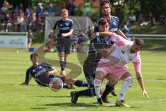 Verbands Pokal- Saison 2025/26 - TV Münchsmünster - SpVgg Ansbach - Patrick Kroiß rosa Ansbach - Leo Kreitmayer blau M´münster - Foto: Meyer Jürgen