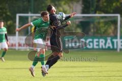 Bezirksliga - Saison 2024/25 - FC Gerolfing - TSV Gaimersheim - Armin Bortenschlager (Nr.18 - FC Gerolfing) - Benjamin Anikin (Nr.11 - TSV Gaimersheim) - Foto: Meyer Jürgen