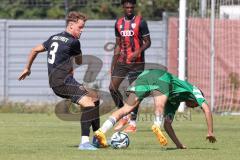 Bayernliga Nord - Saison 2024/25 - FC Ingolstadt 04 II - SV Fortuna Regensburg - Tom Ackermann (Nr.3 - FCI U21) - Milletich Niklas - Foto: Meyer Jürgen