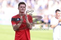 3. Liga; 1. FC Saarbrücken - FC Ingolstadt 04 - Sieg Jubel Freude Spieler bedanken sich bei den Fans Sebastian Grönning (11, FCI)