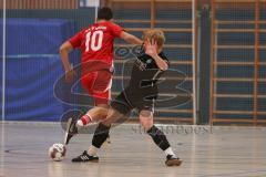 Hallenturnier MTV Ingolstadt - Saison 2025/26 - Türkisch SV Ingolstadt - SV Manching - Rainer Meisinger (Nr.8 - SV Manching) - Umut Yürükal rot Türkisch - Foto: Meyer Jürgen